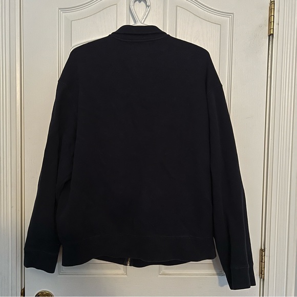 POLO RALPH LAUREN FULL ZIPPER SWEATER 100% cotton cardigan jacket navy size XL - Picture 10 of 12
